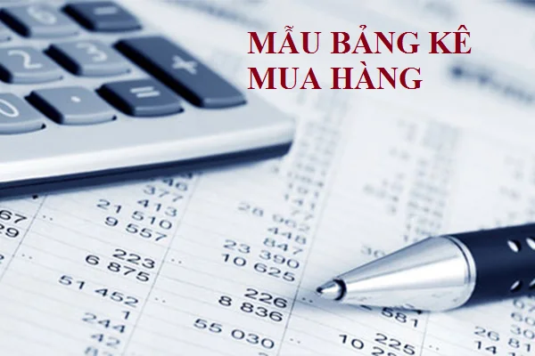 Mẫu Bảng kê mua hàng chuẩn nhất