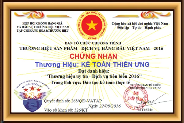 Kế toán Thiên Ưng dạy kế toán uy tín ở Hà Nội, TPHCM