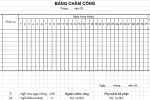 Mẫu bảng chấm công mới nhất