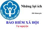 Những lợi ích khi tham gia bảo hiểm xã hội tự nguyện